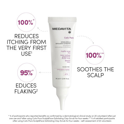 Cutis pura scalp & skin exfoliating clay scrub 75ml